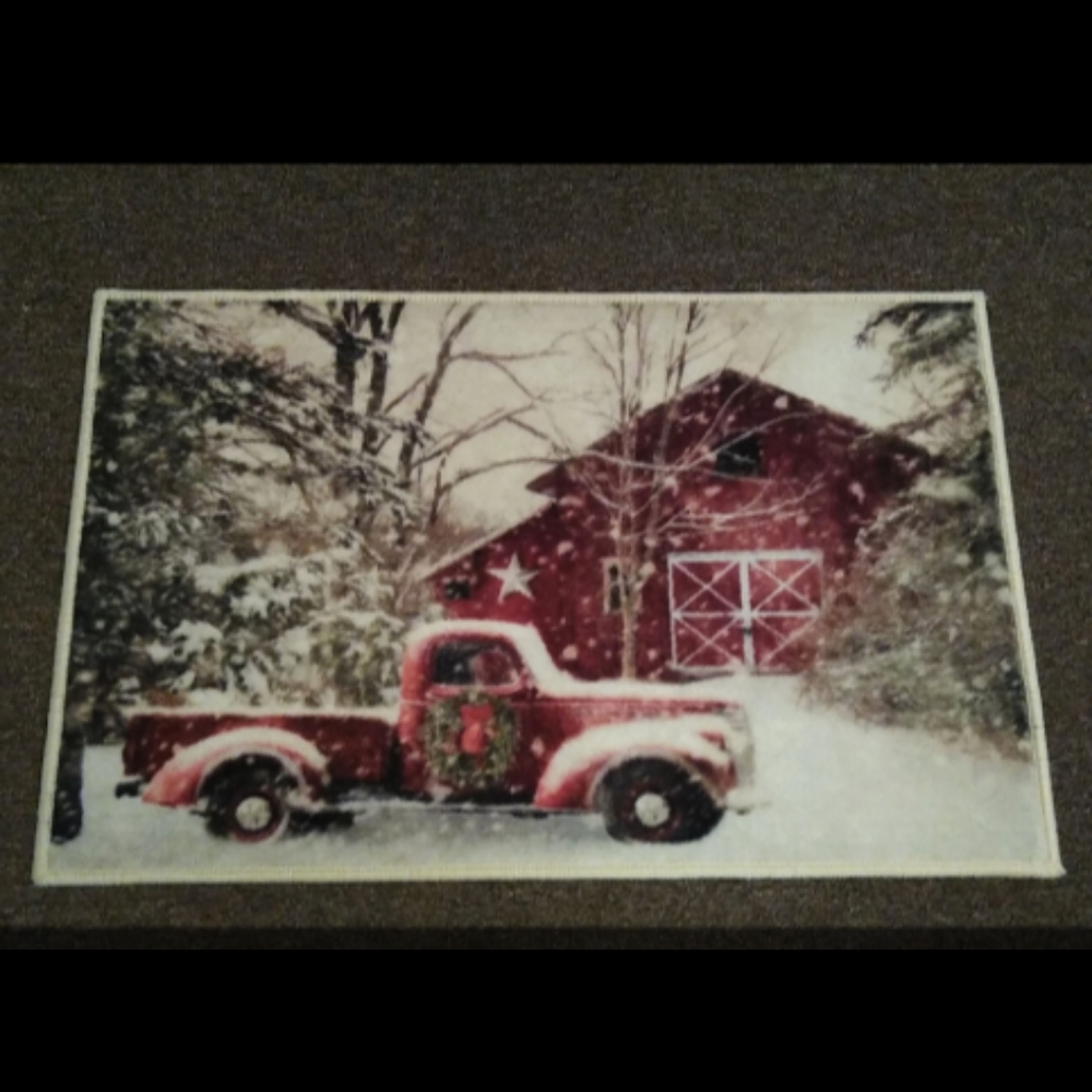 Red Truck Door Mat